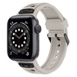 For Apple Watch Series 6 44mm Breathable Stainless Steel Mesh TPU Watch Band(Starlight Black) - Watch Bands by PMC TechLife | Online Shopping South Africa | PMC TechLife