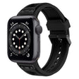 For Apple Watch Series 6 44mm Breathable Stainless Steel Mesh TPU Watch Band(Black Black) - Watch Bands by PMC TechLife | Online Shopping South Africa | PMC TechLife