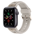 For Apple Watch Series 5 44mm Breathable Stainless Steel Mesh TPU Watch Band(Starlight Titanium) - Watch Bands by PMC TechLife | Online Shopping South Africa | PMC TechLife