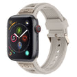 For  Apple Watch Series 4 44mm Breathable Stainless Steel Mesh TPU Watch Band(Starlight Titanium) - free shipping - PMC TechLife - Order now!