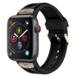 For  Apple Watch Series 4 44mm Breathable Stainless Steel Mesh TPU Watch Band(Black Titanium) - Watch Bands by PMC TechLife | Online Shopping South Africa | PMC TechLife