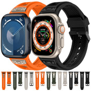For Apple Watch Series 6 44mm Breathable Stainless Steel Mesh TPU Watch Band(Starlight Titanium)