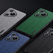 For Huawei Pura 70 Tree Bark Leather Shockproof Phone Case(Black)