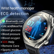 FD02 1.46 inch Color Screen Smart Watch, Support CES Sleep Aid / ECG Detection(Black)