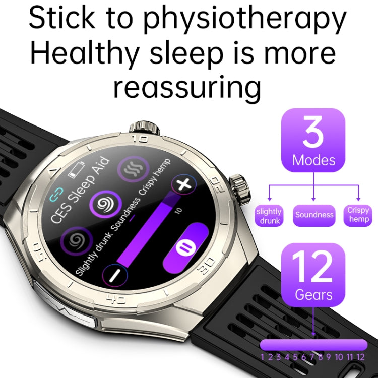 FD02 1.46 inch Color Screen Smart Watch, Support CES Sleep Aid / ECG Detection(Grey)
