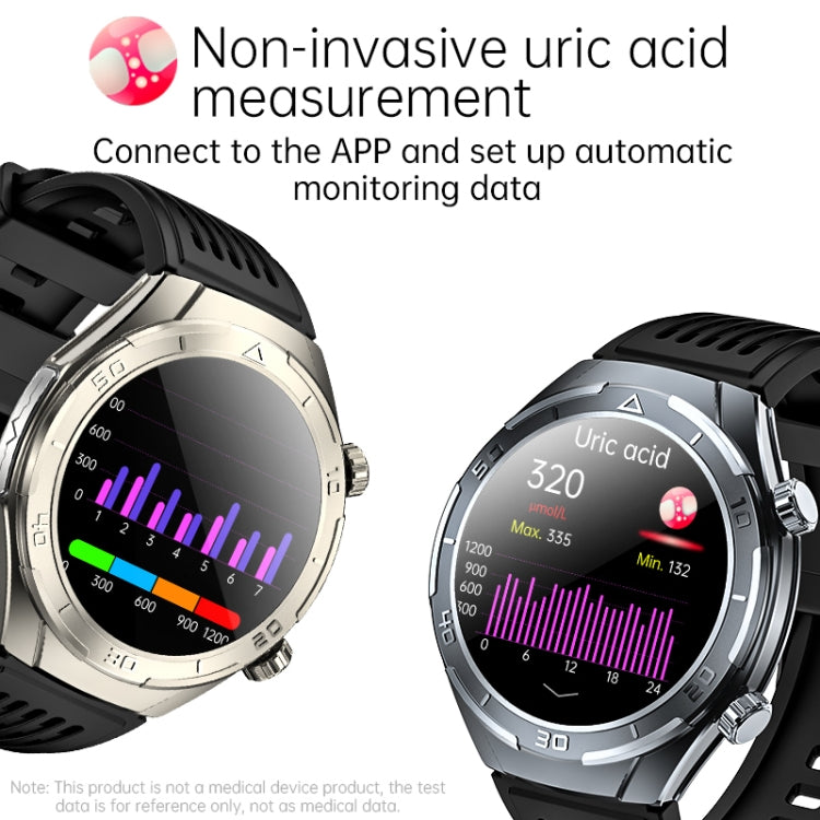 FD02 1.46 inch Color Screen Smart Watch, Support CES Sleep Aid / ECG Detection(Grey)