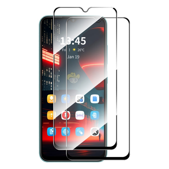 For Tecno Spark 9 Pro 2pcs ENKAY Full Glue High Aluminum-silicon Tempered Glass Film