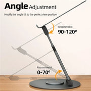 AS018-XS For 10-17 inch Device 360 Degree Rotating Adjustable Laptop Holder Desktop Stand(Grey)