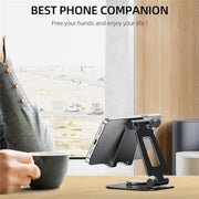 AS007-XS Adjustable Aluminum Alloy Desktop Phone Stand(Black)