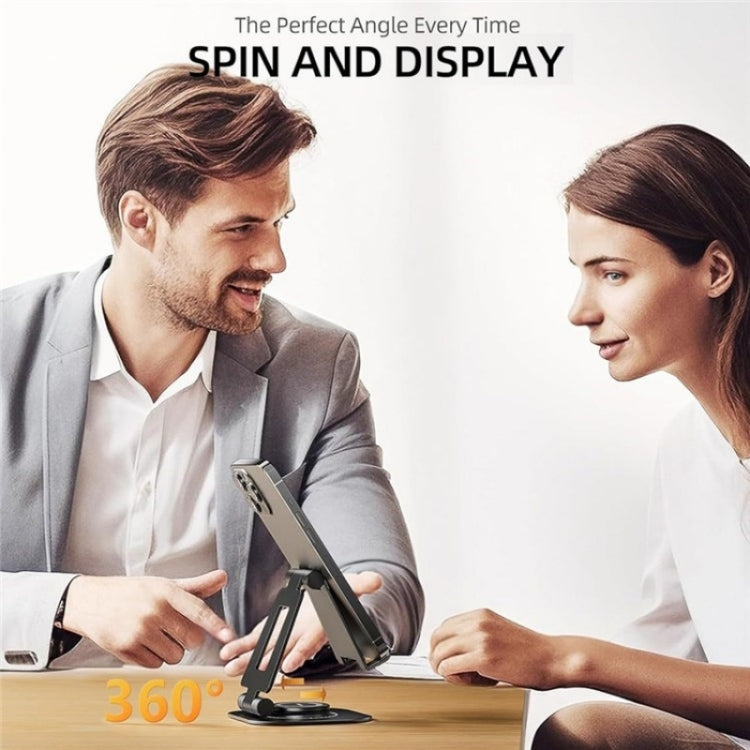 AS007-XS Adjustable Aluminum Alloy Desktop Phone Stand(Black)