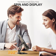 AS007-XS Adjustable Aluminum Alloy Desktop Phone Stand(Silver)