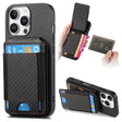 For iPhone 16 Pro Carbon Fiber Vertical Flip Wallet Stand Phone Case(Black) - iPhone 16 Pro Cases by PMC TechLife | Online Shopping South Africa | PMC TechLife | Buy Now Pay Later Mobicred