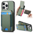 For iPhone 16 Pro Carbon Fiber Vertical Flip Wallet Stand Phone Case(Green) - iPhone 16 Pro Cases by PMC TechLife | Online Shopping South Africa | PMC TechLife | Buy Now Pay Later Mobicred
