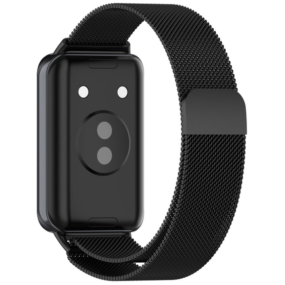 For Honor Band 9 Milan Magnetic Steel Mesh Watch Band(Black)