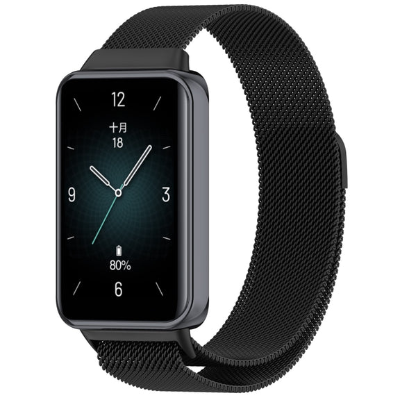 For Honor Band 9 Milan Magnetic Steel Mesh Watch Band(Black)
