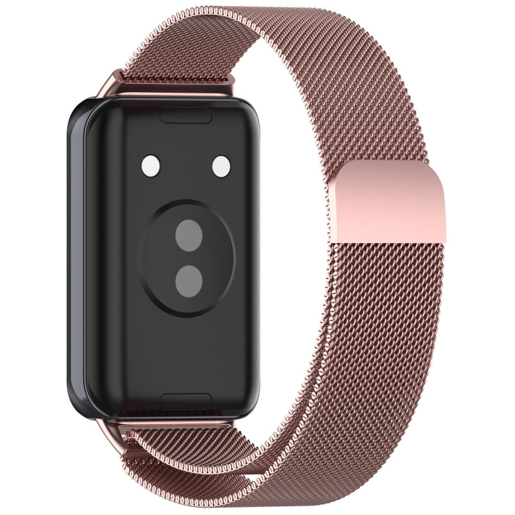For Honor Band 9 Milan Magnetic Steel Mesh Watch Band(Pink)
