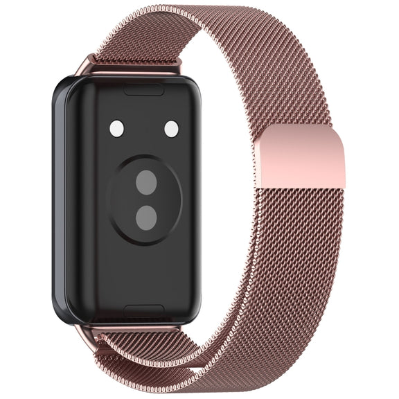 For Honor Band 9 Milan Magnetic Steel Mesh Watch Band(Pink)