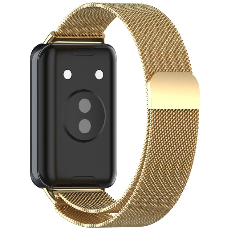 For Honor Band 9 Milan Magnetic Steel Mesh Watch Band(Gold)