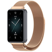 For Honor Band 9 Milan Magnetic Steel Mesh Watch Band(Rose Gold)