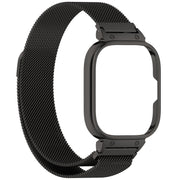 For CMF Watch Pro D395 Metal Frame + Milanese Integrated Magnetic Watch Band(Black)