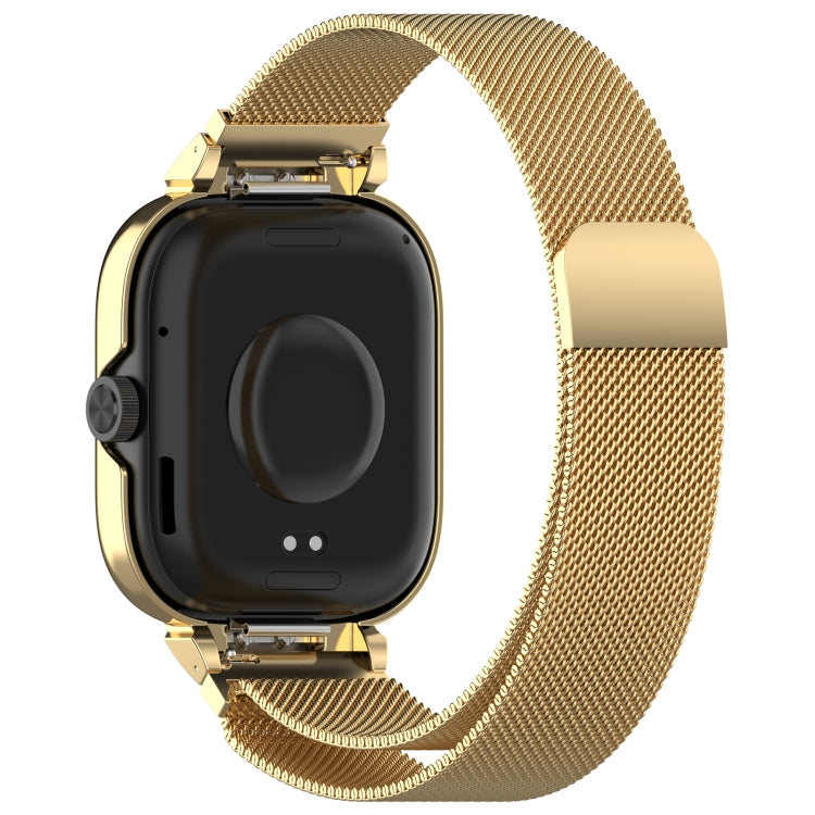 For CMF Watch Pro D395 Metal Frame + Milanese Integrated Magnetic Watch Band(Gold)