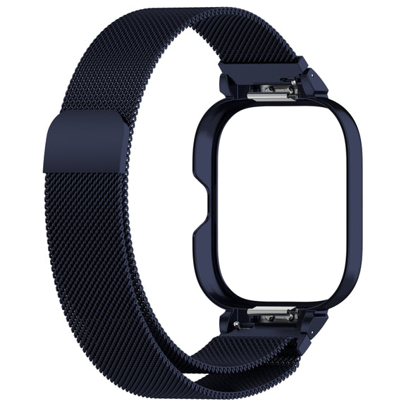 For CMF Watch Pro D395 Metal Frame + Milanese Integrated Magnetic Watch Band(Blue)