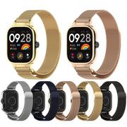 For CMF Watch Pro D395 Metal Frame + Milanese Integrated Magnetic Watch Band(Black)