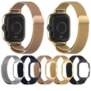 For CMF Watch Pro D395 Metal Frame + Milanese Integrated Magnetic Watch Band(Gold)