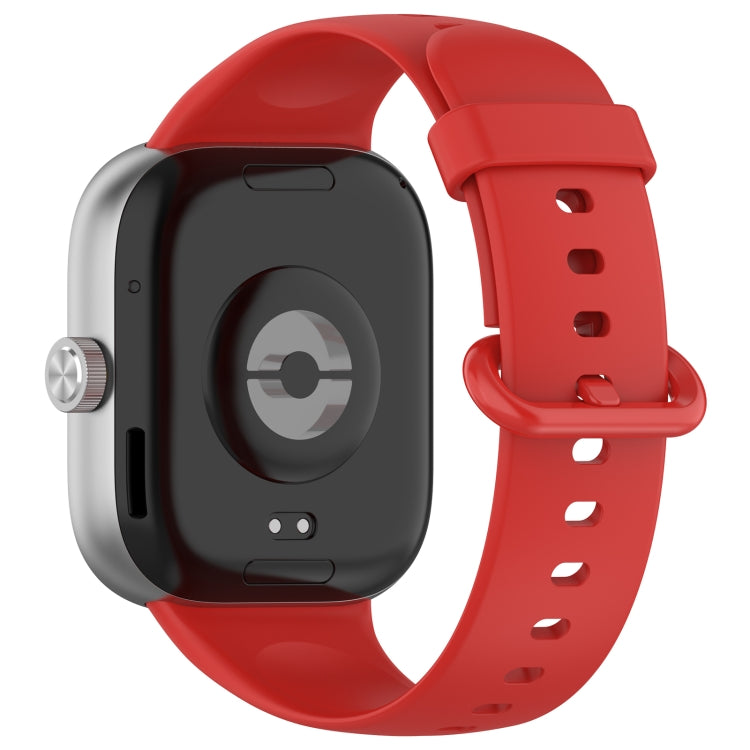 For Redmi Watch 4 / Watch 5 Solid Color Colorful Buckle Silicone Watch Band(Red)