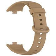 For Redmi Watch 4 Solid Color Colorful Buckle Silicone Watch Band(Coffee)