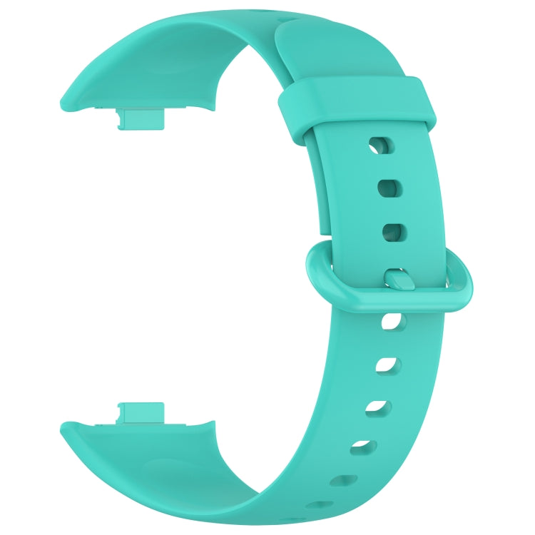 For Redmi Watch 4 Solid Color Colorful Buckle Silicone Watch Band(Teal)