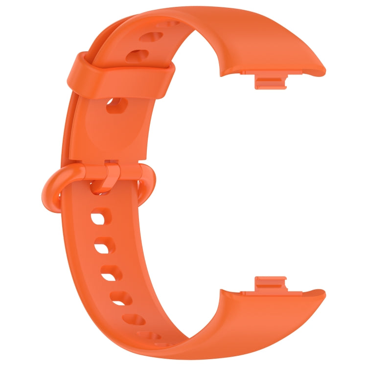 For Redmi Watch 4 Solid Color Colorful Buckle Silicone Watch Band(Orange)