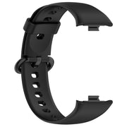 For Redmi Watch 4 Solid Color Colorful Buckle Silicone Watch Band(Black)