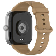 For Xiaomi Smart Band 9 Pro / 8 Pro Solid Color Colorful Buckle Silicone Watch Band(Coffee)