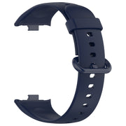 For Xiaomi  Mi Band 8 Pro Solid Color Colorful Buckle Silicone Watch Band(Dark Blue)