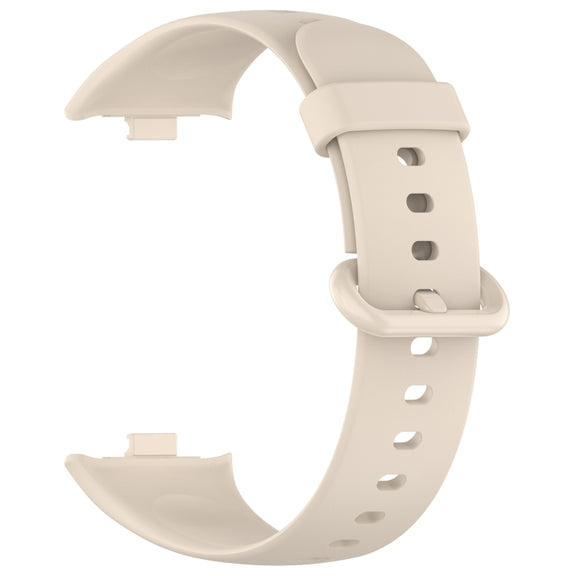 For Xiaomi  Mi Band 8 Pro Solid Color Colorful Buckle Silicone Watch Band(Ivory White)