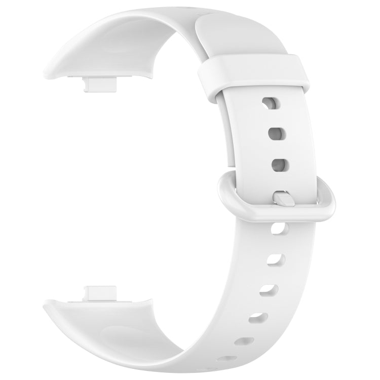 For Xiaomi Smart Band 9 Pro / 8 Pro Solid Color Colorful Buckle Silicone Watch Band(White)