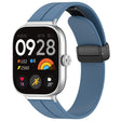 For Redmi Watch 4 Groove Folding Magnetic Buckle Silicone Watch Band(Blue) - Watch Bands by PMC TechLife | Online Shopping South Africa | PMC TechLife