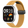 For Redmi Watch 4 Groove Folding Magnetic Buckle Silicone Watch Band(Yellow) - Watch Bands by PMC TechLife | Online Shopping South Africa | PMC TechLife