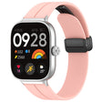For Xiaomi  Mi Band 8 Pro Groove Folding Magnetic Buckle Silicone Watch Band(Pink) - Watch Bands by PMC TechLife | Online Shopping South Africa | PMC TechLife