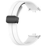 For Xiaomi  Mi Band 8 Pro Groove Folding Magnetic Buckle Silicone Watch Band(White)