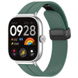 For Xiaomi  Mi Band 8 Pro Groove Folding Magnetic Buckle Silicone Watch Band(Dark Green) - Watch Bands by PMC TechLife | Online Shopping South Africa | PMC TechLife