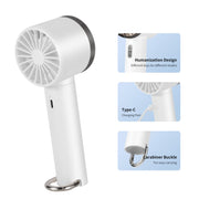 ENKAY Hat-Prince Handheld Mini Portable Cold Compress Cooling Fan(White)