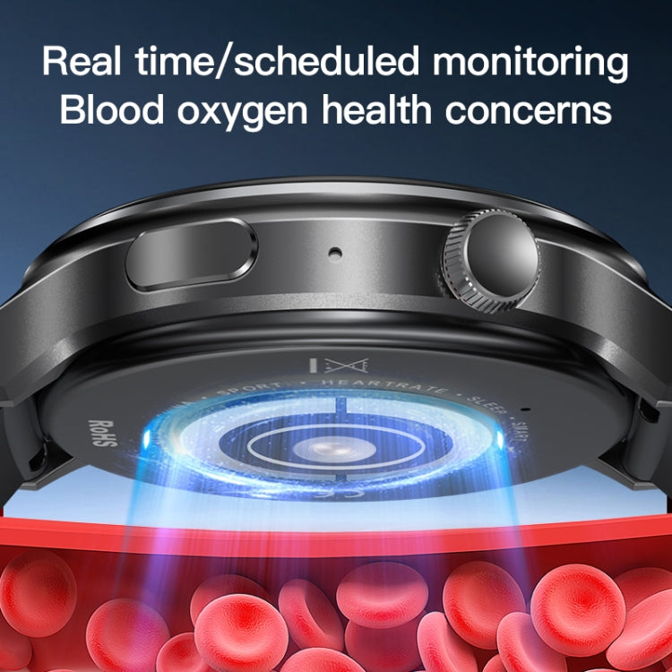 V16 1.46 inch Color Screen Smart Watch, Support Bluetooth Call / Heart Rate Monitoring(Black)