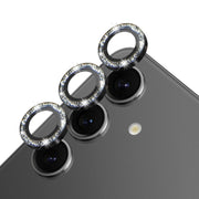 For Samsung Galaxy S24 5G NORTHJO Camera Lens Bling Glitter Metal Ring Tempered Glass Film(Black)