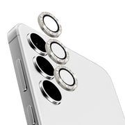 For Samsung Galaxy S24 5G NORTHJO Camera Lens Bling Glitter Metal Ring Tempered Glass Film(Silver)
