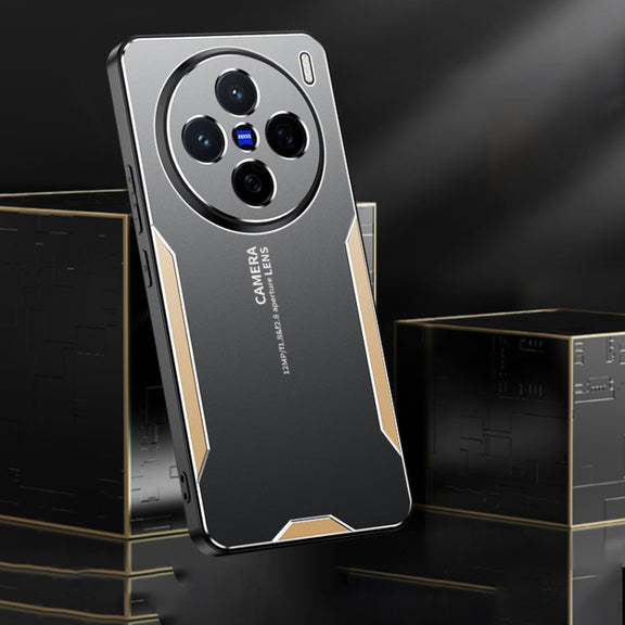 For vivo X200 Blade Series TPU Hybrid Metal Phone Case(Silver)