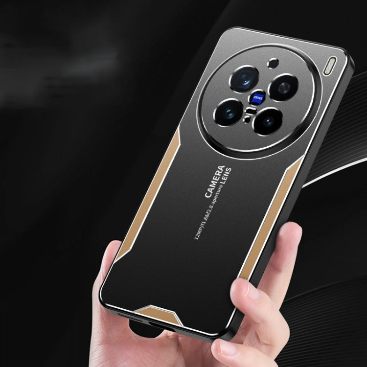 For vivo X200 Pro Blade Series TPU Hybrid Metal Phone Case(Gold)