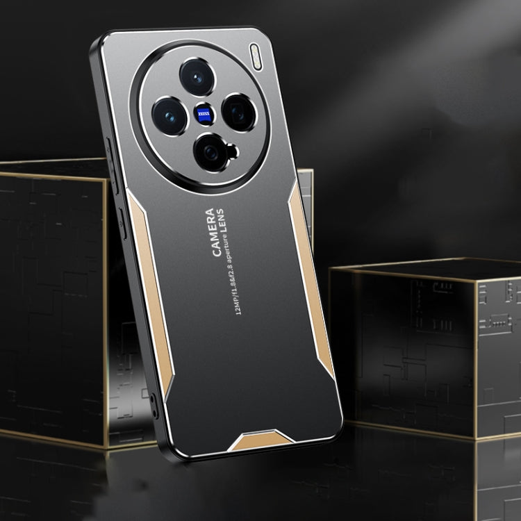 For vivo X200 Pro mini Blade Series TPU Hybrid Metal Phone Case(Blue)