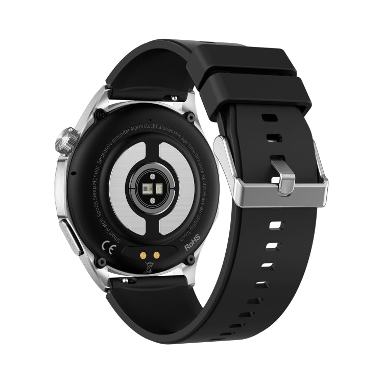 ET485 1.43 inch Color Screen Smart Watch Silicone Strap, Support Bluetooth Call / Micro-physical Examination(Silver)